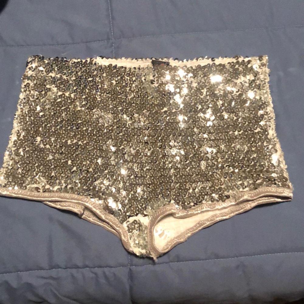 Sequin silva shorts